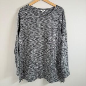 Pure Jill J. Jill 100% Cotton‎ Black Space Long Sleeve Pullover Shirt Top XL NWT